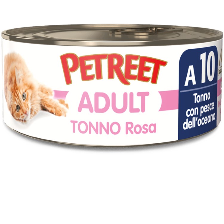Petreet Tonno Rosa Pesce Oceano 70 gr A10 Scatoletta Gatto