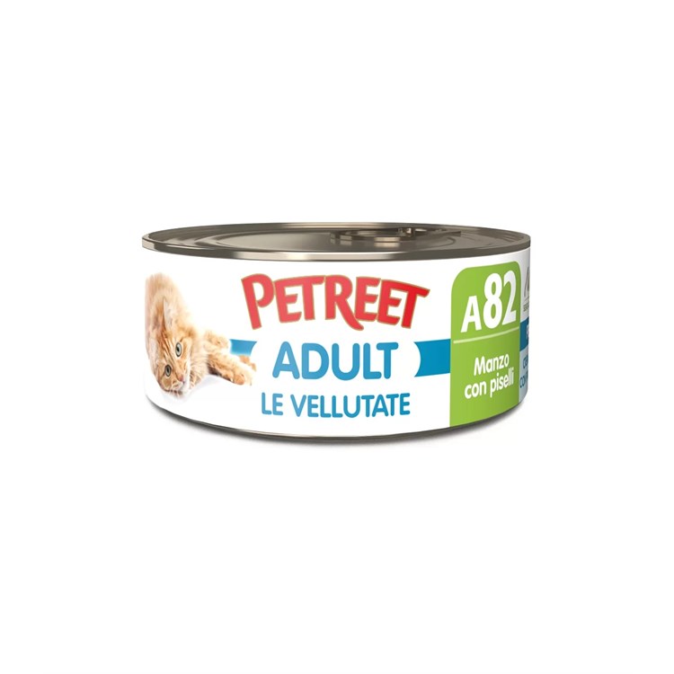 Petreet Vellutate di Manzo con Piselli 70 gr A82 Scatoletta Umido Gatto