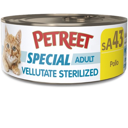 petreet vellutate sterilized pollo 70 gr scatoletta gatto sterilizzato