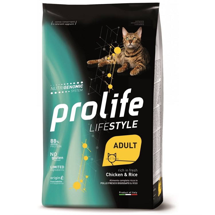 Prolife Cat LIFE STYLE Adult Pollo e Riso 1,5 kg Per Gatti