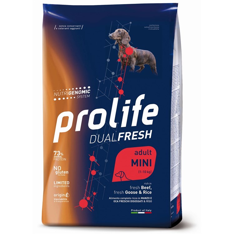 Prolife Dog Dual Fresh Adult Mini Manzo Oca Riso 7 kg