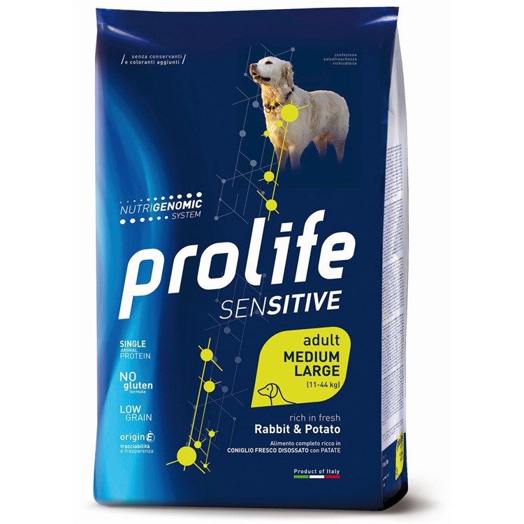 Prolife Dog Sensitive Medium Large Adult Coniglio e Patate 10 kg (Rabbit)