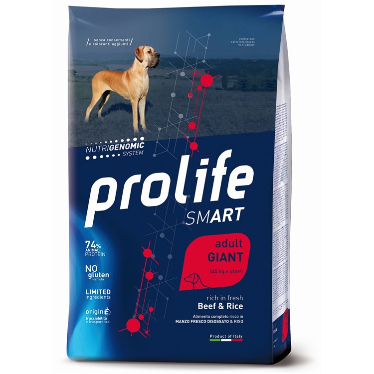 Prolife Dog Smart Giant Adult Manzo e Riso 12 kg (Beef)
