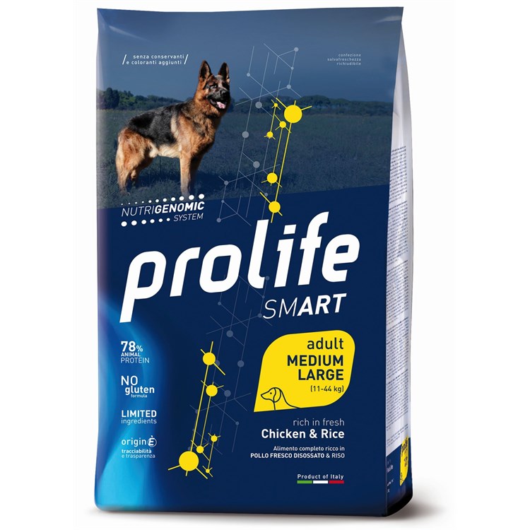 Prolife Dog Smart Medium Large Adult Pollo e Riso 12 kg DANNEGGIATO