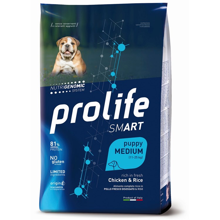 Prolife Dog Smart Puppy Medium Pollo e Riso 10 kg (Chicken Rice)
