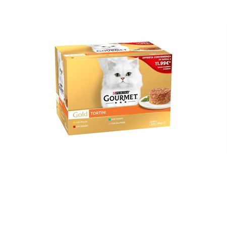 24 scatolette da 85 gr gourmet gold tortini multipack prezzo a lattina
