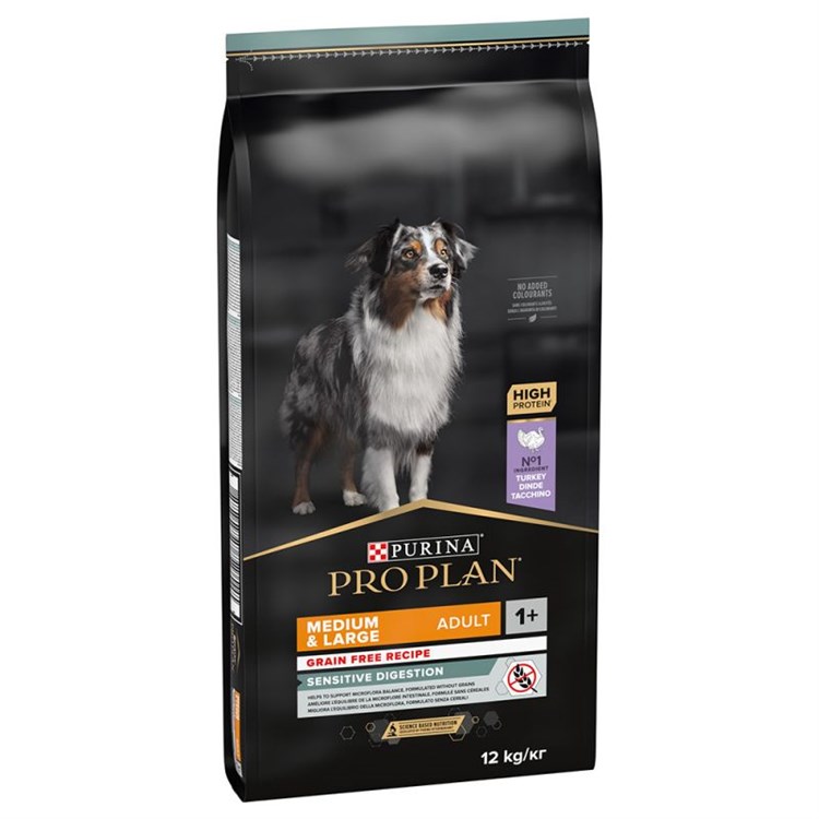 Purina Pro Plan Adult Medium Large OptiDigest Tacchino 12 Kg