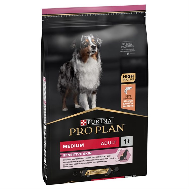 Purina Pro Plan Medium Adult Sensitive Skin OptiDerma Salmone Riso 3 kg Cane