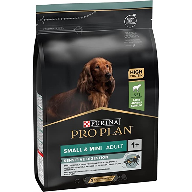 Purina Pro Plan Small Mini Adult OptiDigest Agnello 3 Kg Crocchette Cane