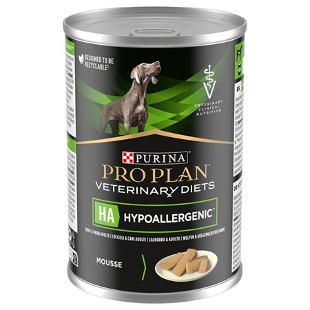 Purina Pro Plan Veterinary Diet Ha Hypoallergenic 400 gr Mousse Per Cane in Cani