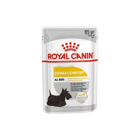 royal canin all sizes dermacomfort 85 gr busta pate loaf umido per cane