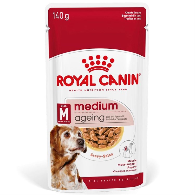 Royal Canin Medium Ageing 10 + 140 Gr Busta In Salsa Umido Per Cane