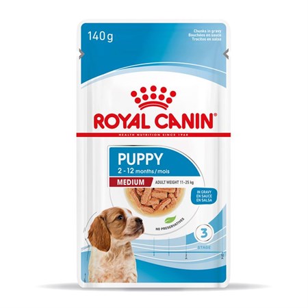Royal Canin Medium Puppy 140 Gr Busta In Salsa Umido Per Cane in Cani