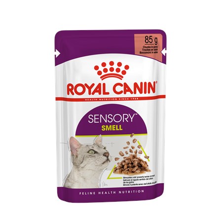 royal canin sensory smell gravy 85 gr alimento umido salsa gatti