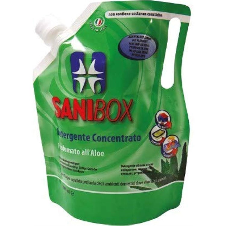 Sanibox Detergente Concentrato Elimina Odori all'Aloe1000 ml Per Ambienti