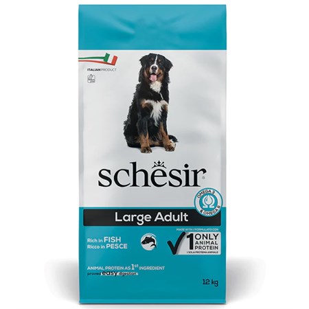 schesir dog large adult pesce monoproteico mantenimento 12 kg per cani