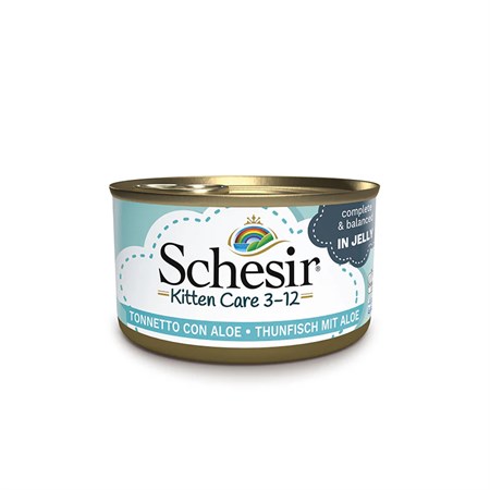 schesir in gelatina kitten tonno con aloe 85 gr per gattini