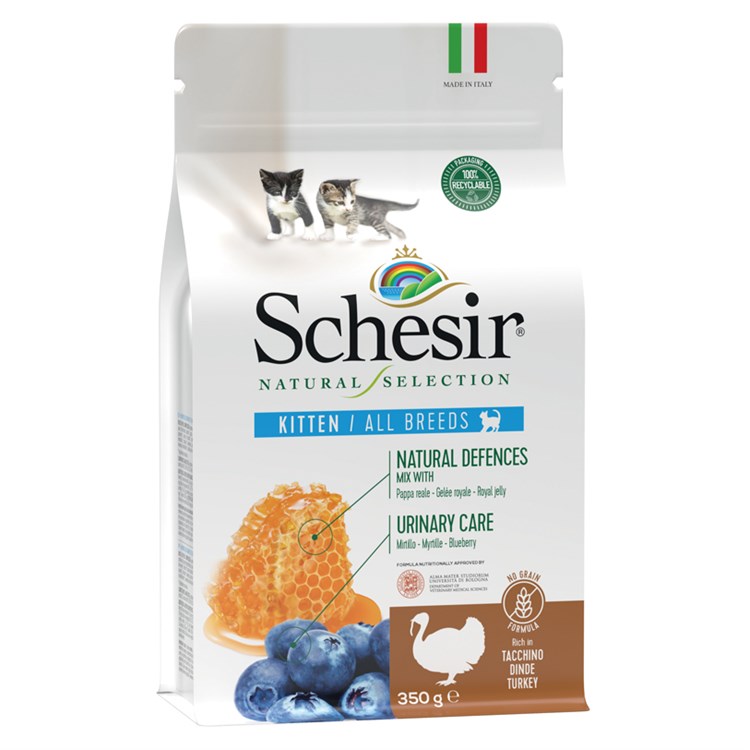 Schesir Natural Selection Grain Free Kitten Tacchino 350 gr Per G