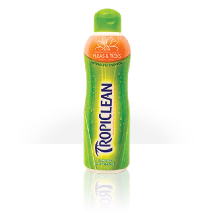 Shampoo Tropiclean Lenisce Puntura Pulci 591 ml Per Cane