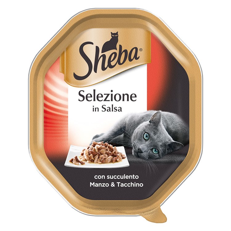 Sheba Manzo e Tacchino in Salsa 85 gr