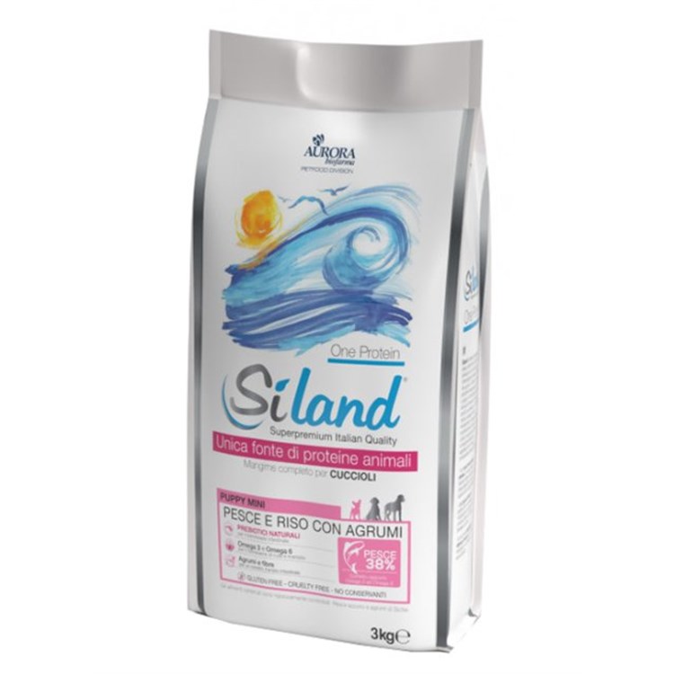 Siland Puppy Mini Pesce Riso Agrumi 3 kg Monoproteico per Cani