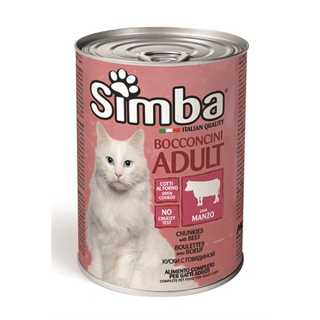 simba bocconcini con manzo 415 gr umido per gatti