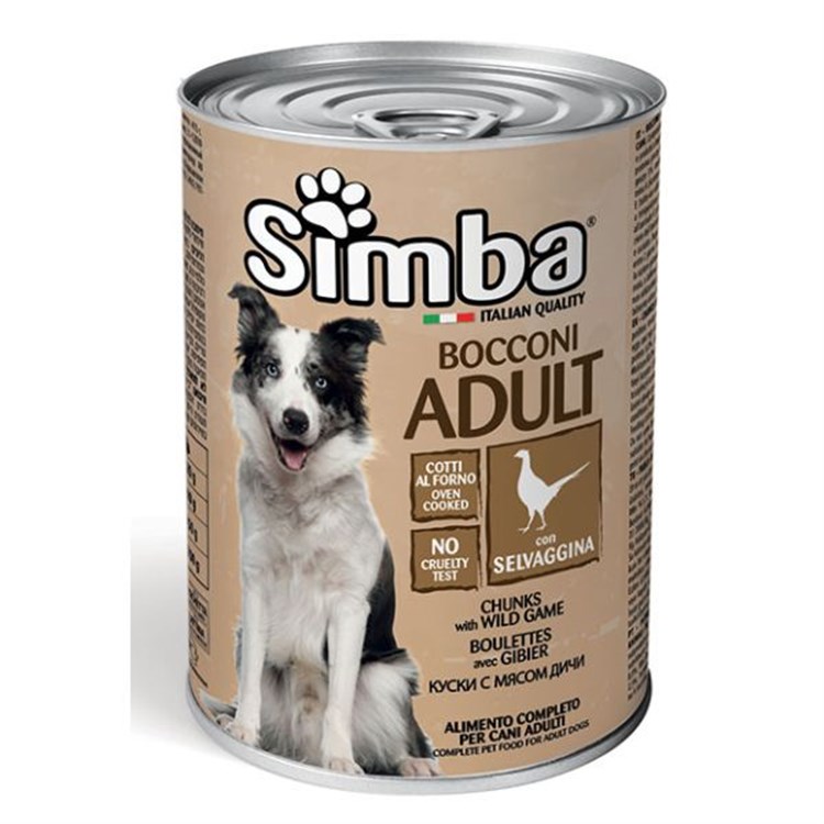 Simba Bocconi con Selvaggina 1230 Gr Barattolo Cane