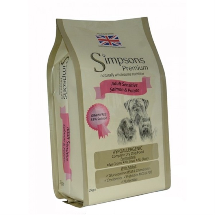 Simpsons Premium Adult Sensitive Salmone e Patate 12 Kg Cane DANN