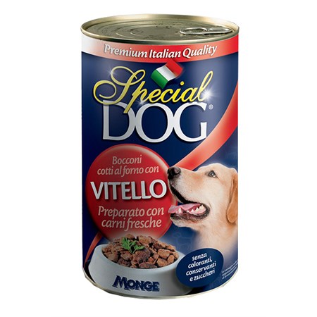 special dog all breeds adult bocconi con vitello 400 gr umido cane