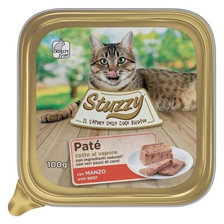 stuzzy cat pate manzo 100 gr vaschetta per gatti