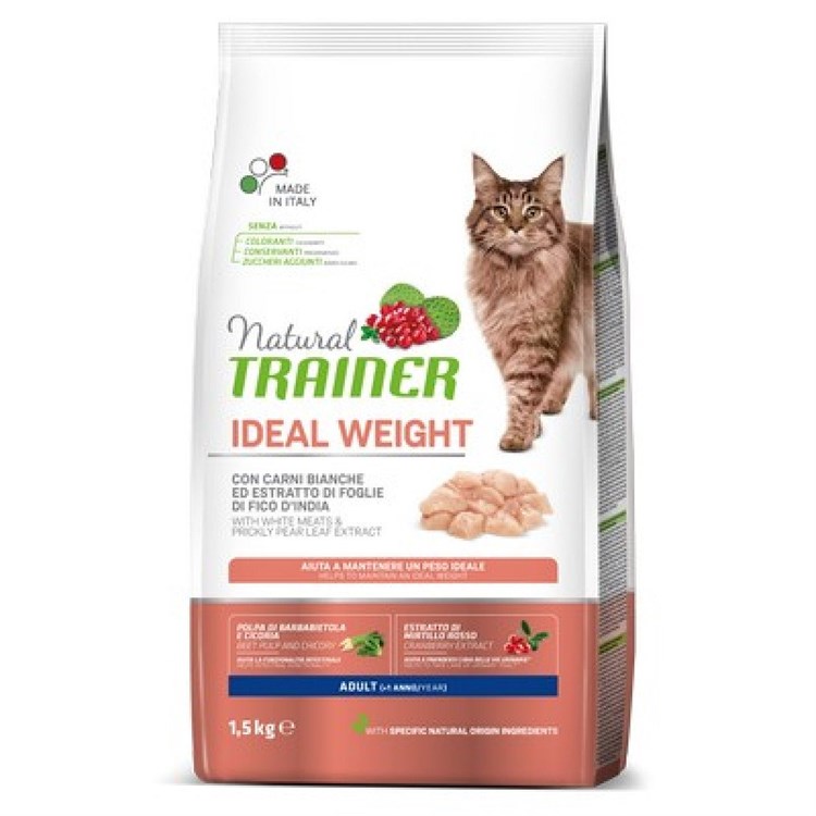 Trainer Ideal Weight Solution Con Carni Bianche 1,5 Kg Per Gatti