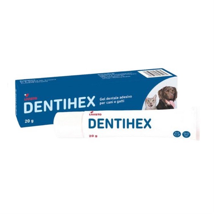 Livisto Dentihex 20 gr Gel dentale adesivo per Cani e Gatti