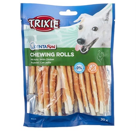 Trixie DENTAfun 30 Rolls Bastoncini con Pollo da 12 cm 240gr in Cani