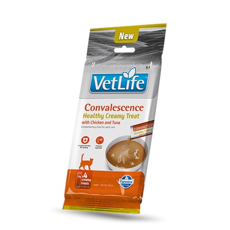 vetlife cat convalescence creamy treat pollo e tonno 60 gr