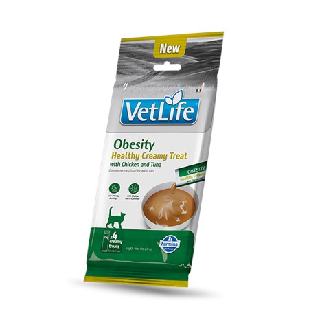 vetlife cat obesity treat pollo e tonno 60 gr