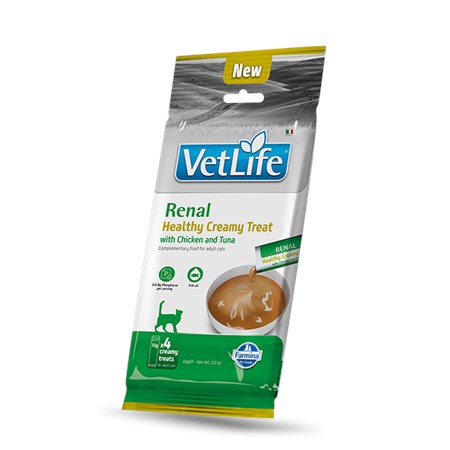 vetlife cat renal treat pollo e tonno 60 gr
