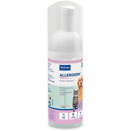 virbac allerderm foam cleanser 100 ml per cani e gatti