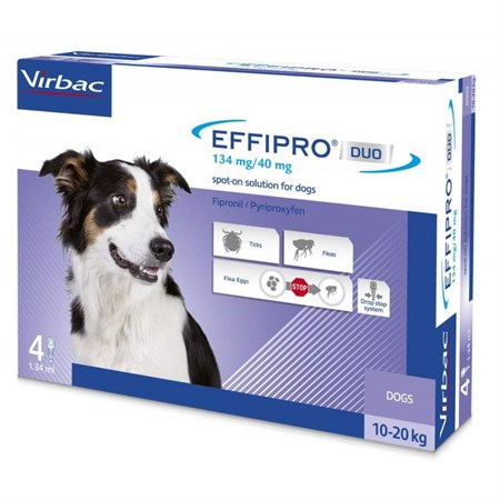 virbac effipro duo spot on 10 20 kg 4 pipette cane