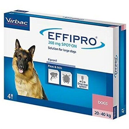 virbac effipro spot on 20 40 kg 4 pipette cane