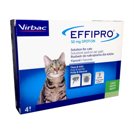 virbac effipro spot on 50 mg 4 pipette gatto