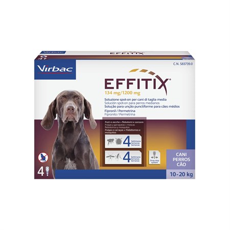 virbac effitix cane spot on 10 20 kg 4 pipette 2 2 ml