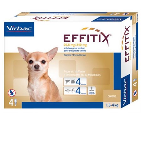 virbac effitix cane spot on 1 5 4 kg 4 pipette