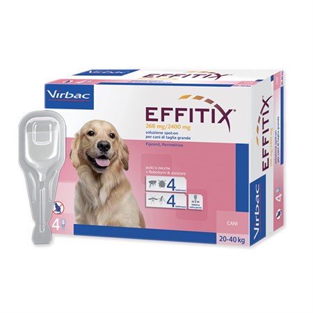 virbac effitix cane spot on 20 40 kg 4 pipette