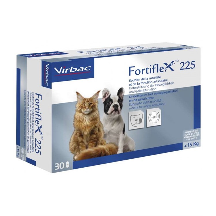 Virbac Fortiflex 225 mg 30 compresse Per Cani e Gatti SCAD 31.10.