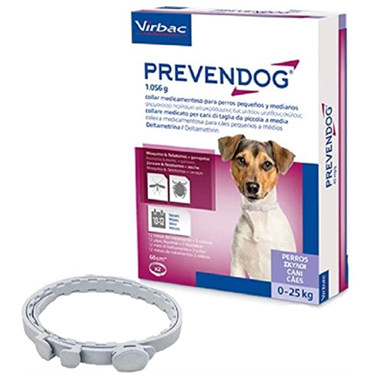 Virbac Prevendog 1 Collare Antiparassitario 60 cm Per Cani 0 - 25 kg SCAD 02.23