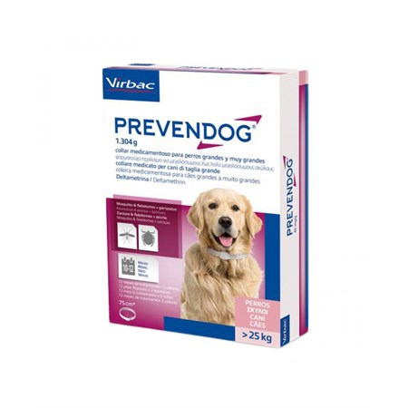 virbac prevendog 2 collari antiparassitario 75 cm per cani oltre 25 kg