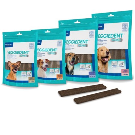 virbac veggiedent fresh large 15 stick pulizia denti solo verdure