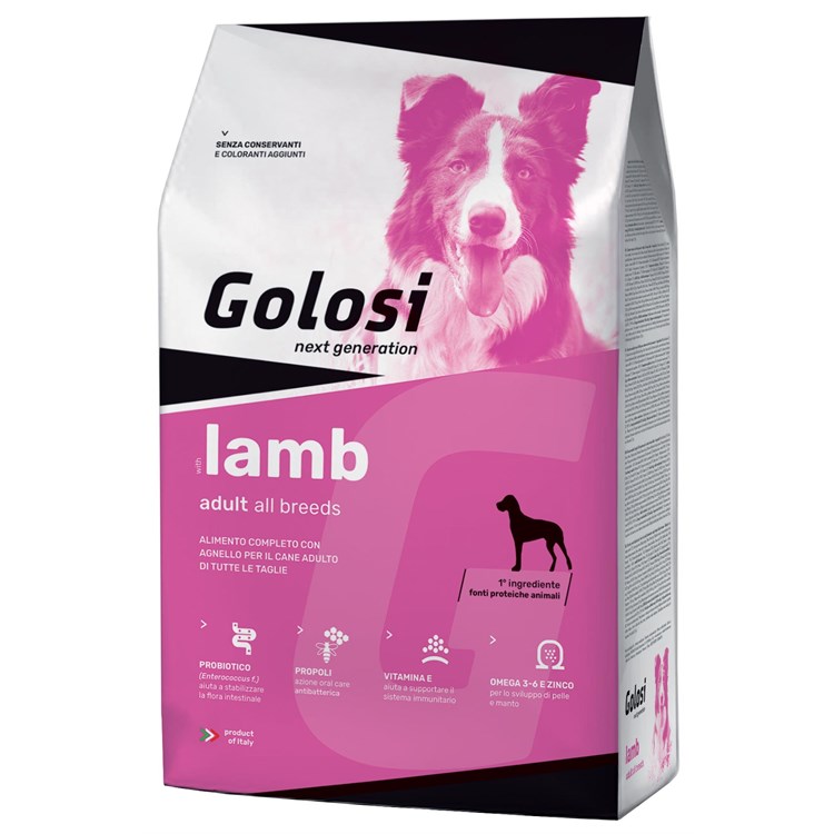 Zodiaco Golosi Adult All Breds Agnello e Riso 12 kg Lamb Per Cani